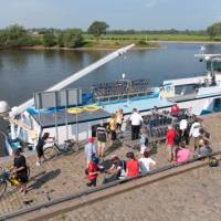 Fluvius Barge used on our Amsterdam to Bruges bike and boat holidays