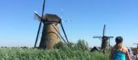 Cycling near the Kinderdijk windmills | Vicki Wasilewska Fletcher