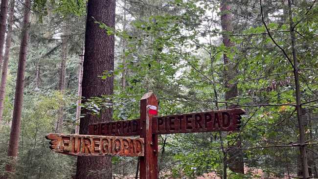 Signpost on the Pieterpad
