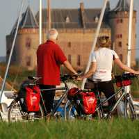 "Amsterdam Castle” (Muiderslot), one of the best preserved in the Netherlands, at Lake IJssel