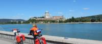 Resting by the Danube with the Esztergom Basilica in the distance | Lilly Donkers