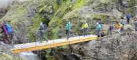 Canyon bridge crossing