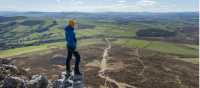 Hiking up to a view point on the Wicklow Way in Ireland
