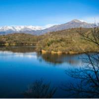 Mountain views are superb on the Via Francigena near Ivrea