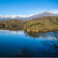 Mountain views are superb on the Via Francigena near Ivrea