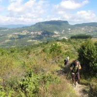 Walking on the open landscapes of western Tuscany on the St Francis Way