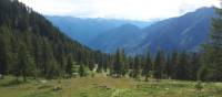 Looking into the Upper Lys Valley on the Monte Rosa Alpine Walk