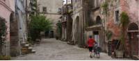 A typical village on the Via Francigena between Siena and Rome