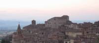 The hilltop town of Anghiari along the St Francis Way in western Tuscany
