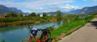 Bicycle on the path by the Adige River, northern Italy | Efti Poulos