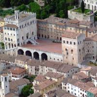 The charming town of Gubbio, a highlight on the St Francis Way camino route