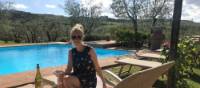 Time for a swim and a wine after a rewarding days' walk on the Via Francigena | Allie Peden
