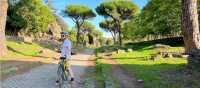 Cyclist on the Appian Way or Via Appia | Kate Baker
