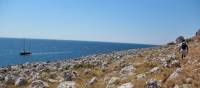 Walking along the rugged coastline of Puglia