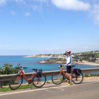 Cyclist on the Puglian Coast | Kate Baker