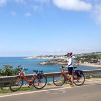 Cyclist on the Puglian Coast | Kate Baker