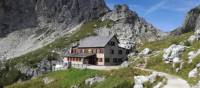 Approaching the Rifugio Al Coldai on the Alta Via