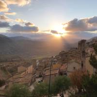 Sunset on the Magna Via Francigena in Sicily