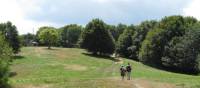 Walkers on the route from La Verna to Caprese Michelangelo