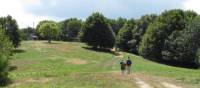 Walkers on the route from La Verna to Caprese Michelangelo