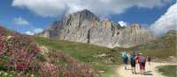 Hikers on the Gardetta Plateau