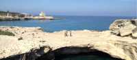 Half way along the coast between Lecce and Otranto, a magnificent rock pool connected to the sea | Kate Baker