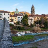 The ancient town of Pontremoli in Italy