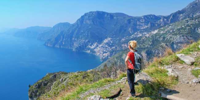 Soak up the Path of the Gods, the famous trail on the Amalfi Coast.