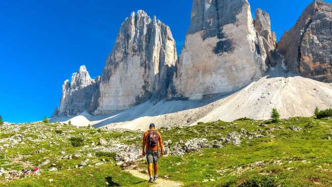 Hiking in the stunning Dolomites