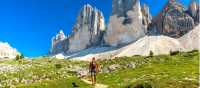 Hiking in the stunning Dolomites