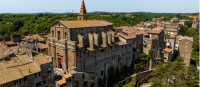 The cathedral of Capranica on the Via Francigena
