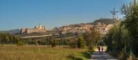 Walking into Assisi on the St Francis Way