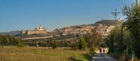 Walking into Assisi on the St Francis Way