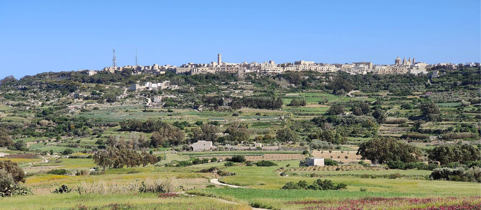 Walking into Rabat in northern Malta