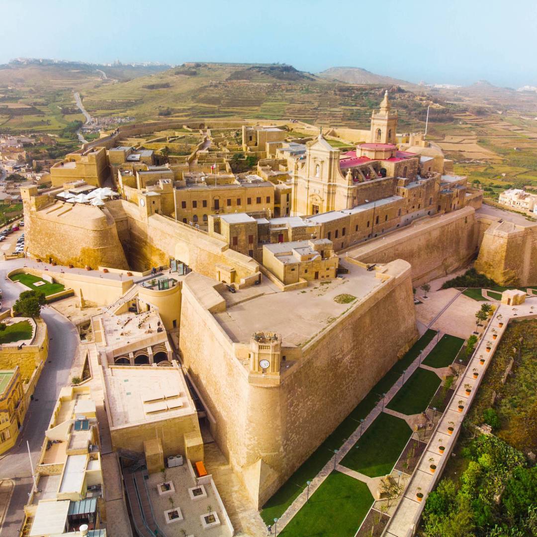 The impressive citadel on Gozo