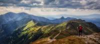 Taking in the spectacular views of the Tatra Mountains in Poland.