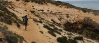 Walking on sand on route from Almograve to Zambujeira do Mar