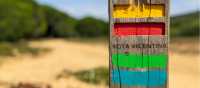 Sign on the Rota Vicentina in Portugal