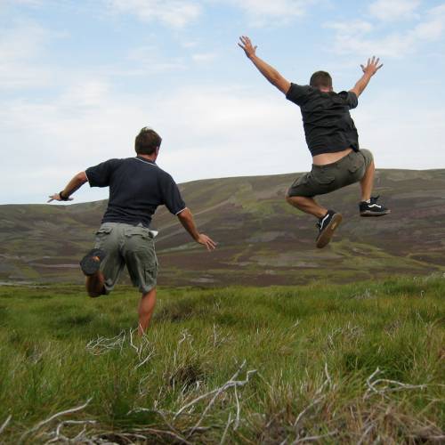 Running the Scottish moors, Scotland