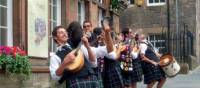 Musicians in traditional Kilts in Scotland