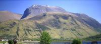 Stunning view of Ben Nevis from the sea basin of the Caledonian Canal