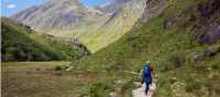 Hiking through the Nevis Gorge in Glencoe Valley
