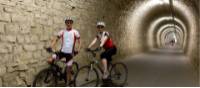 Cycling the Strunjan tunnel near Portoroz on the Parenzana Cycle Trail |  <i>Jaka Jeraša</i>