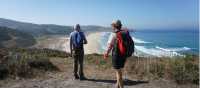 Enjoying the coastal walk of the Lighthouse Way in Spain