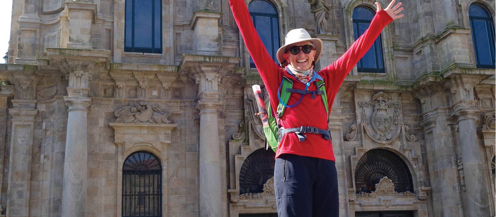 Arriving in the beautiful city of Santiago de Compostela after completing the Camino Trail | Edwina Parsons