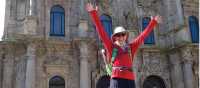 Arriving in the beautiful city of Santiago de Compostela after completing the Camino Trail | Edwina Parsons