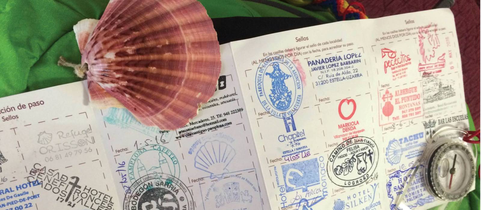 Passport stamps as we arrive in Sarria | Edwina Parsons