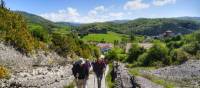 Pilgrims crossing the Pyrenees near Roncesvalles | Gesine Cheung