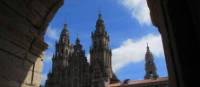 Cathedral with pilgrims in Santiago | Andreas Holland