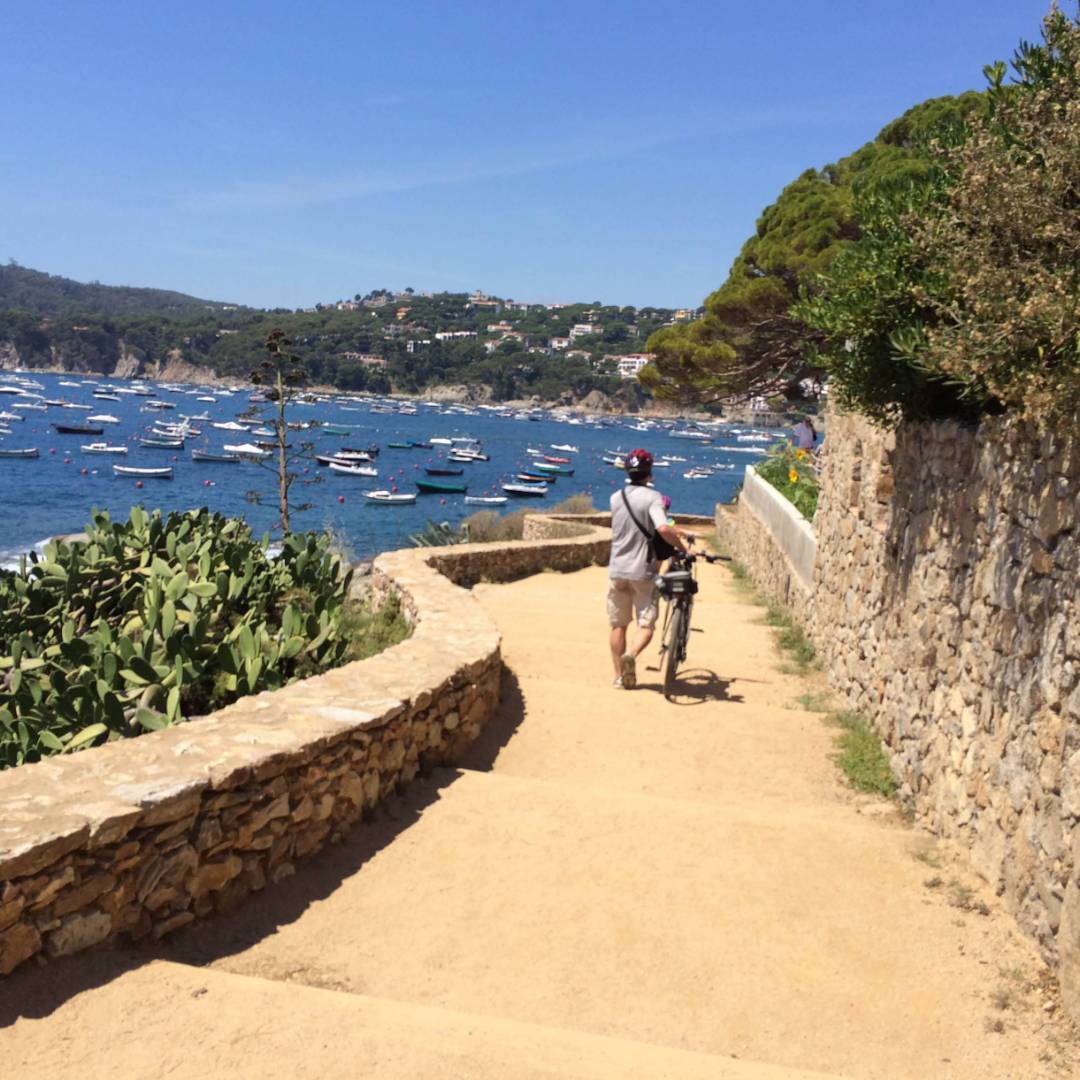 Cyclist on the Costa Brava on a self guided cycle trip in Catalonia | Kate Baker